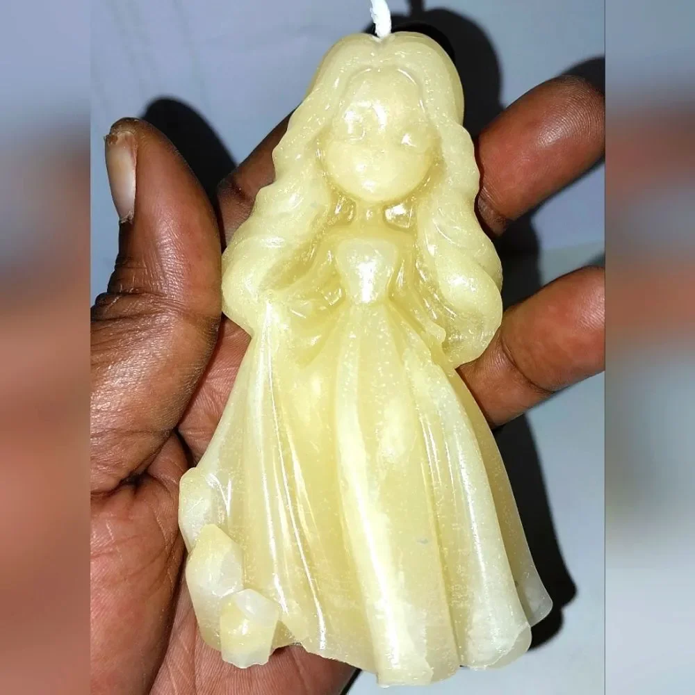 Hand crafted limited edition whimsical princess candle